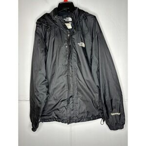 VTG The North Face Black Hydrenaline Mens Large Hooded Windbreaker‎ Jacket Korea
